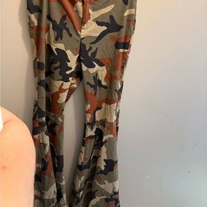 Camouflage Boot Cut Flare Pants